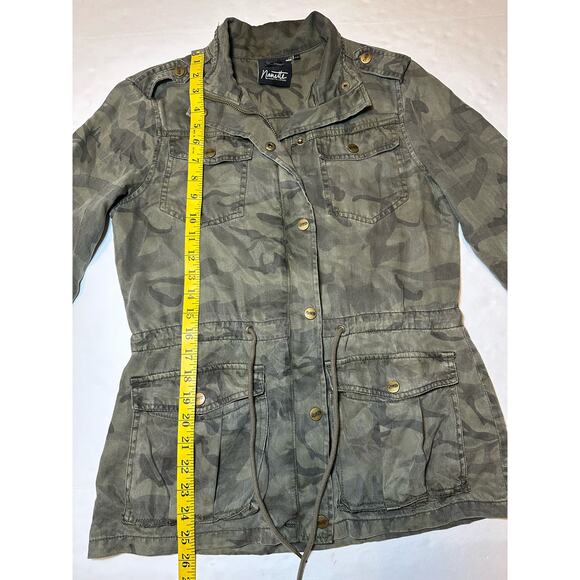 Nanette Lepore Jacket Women’s Size XS Camouflage Green Snaps Zippers Tencel - Picture 3 of 7